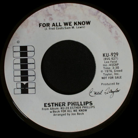 Esther Phillips - For All We Know / For All We Know side A