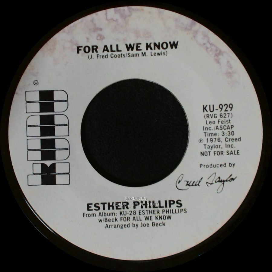 Esther Phillips - For All We Know / For All We Know side A