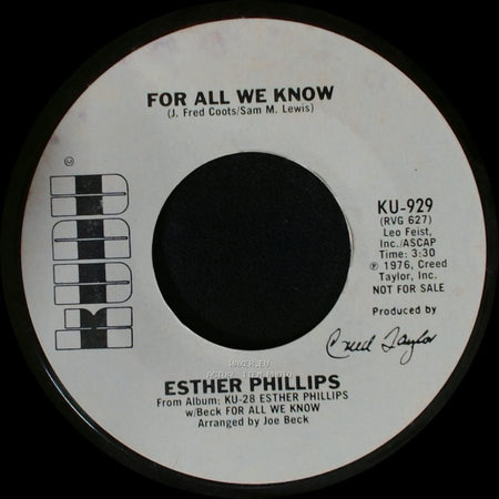 Esther Phillips - For All We Know / For All We Know side B