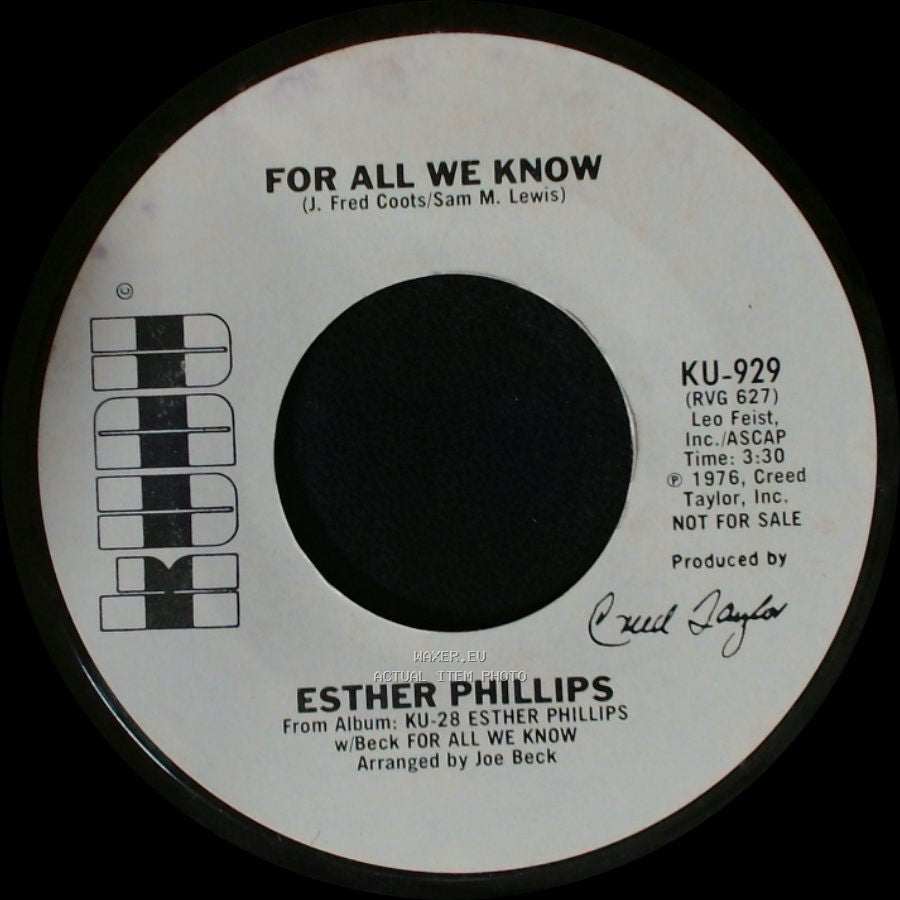 Esther Phillips - For All We Know / For All We Know side B