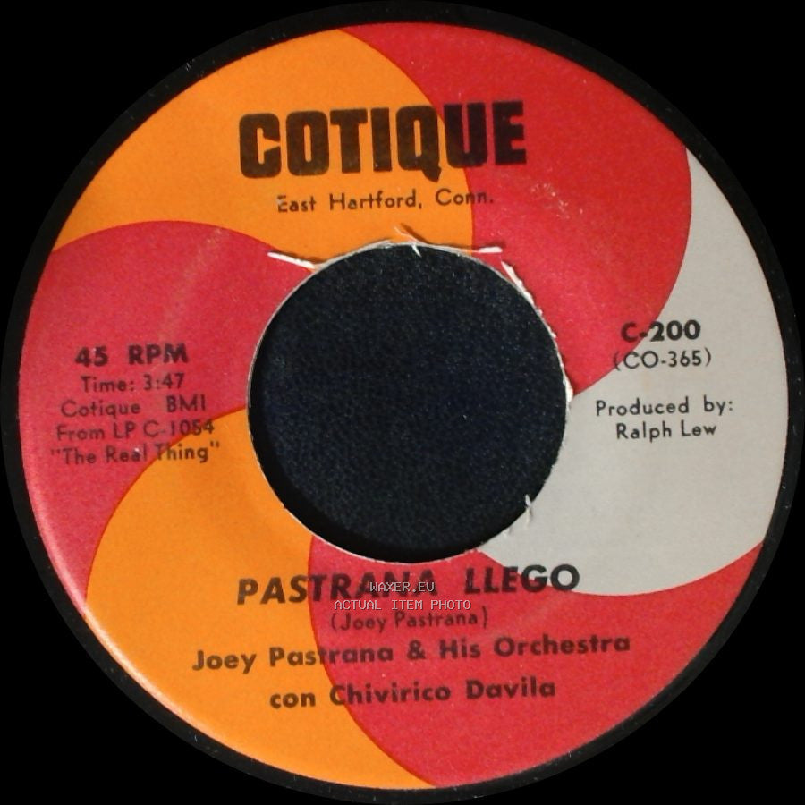 Joey Pastrana & His Orchestra Con Chivirico Davila - Pastrana Llego / Color My World side A