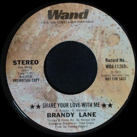 Brandy Lane - Share Your Love With Me / Share Your Love With Me side B