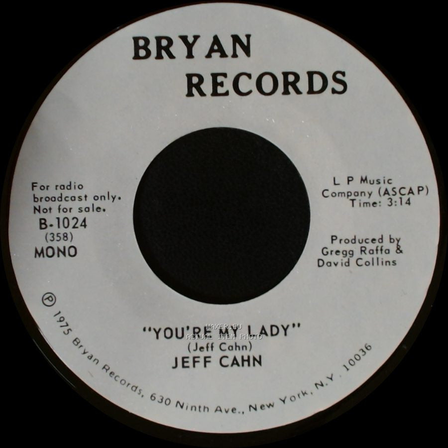 Jeff Cahn - You're My Lady / You're My Lady side A
