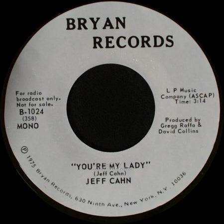 Jeff Cahn - You're My Lady / You're My Lady side A