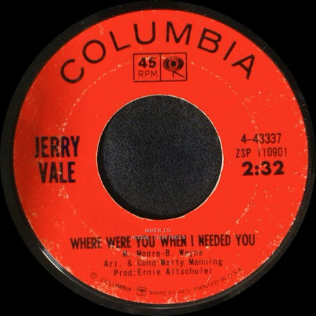Jerry Vale - Where Were You When I Needed You / I Don't Wanna Go Home side A