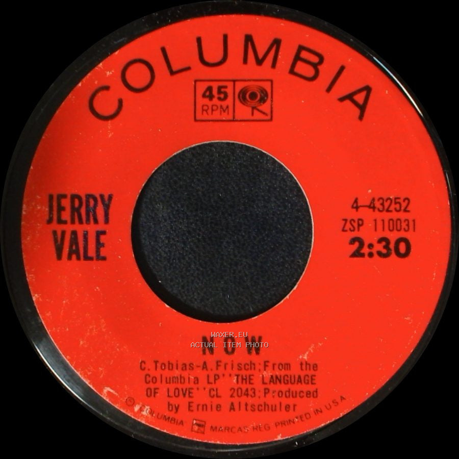Jerry Vale - Now / Tears Keep On Falling side A
