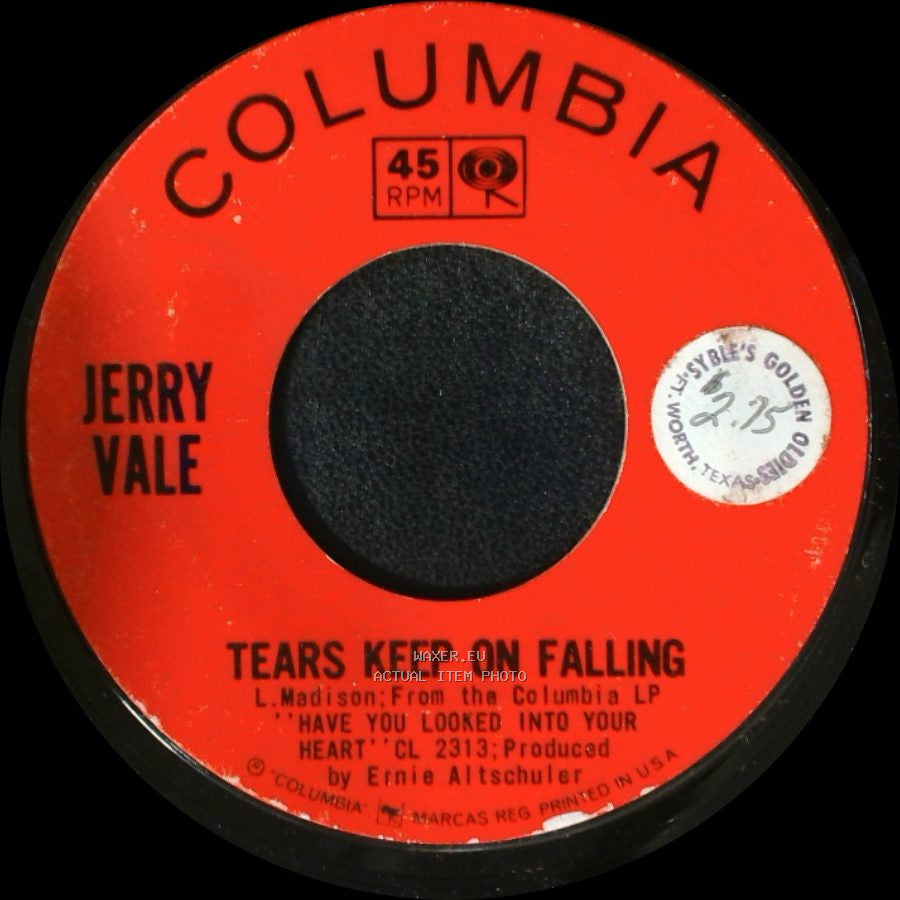 Jerry Vale - Now / Tears Keep On Falling side B