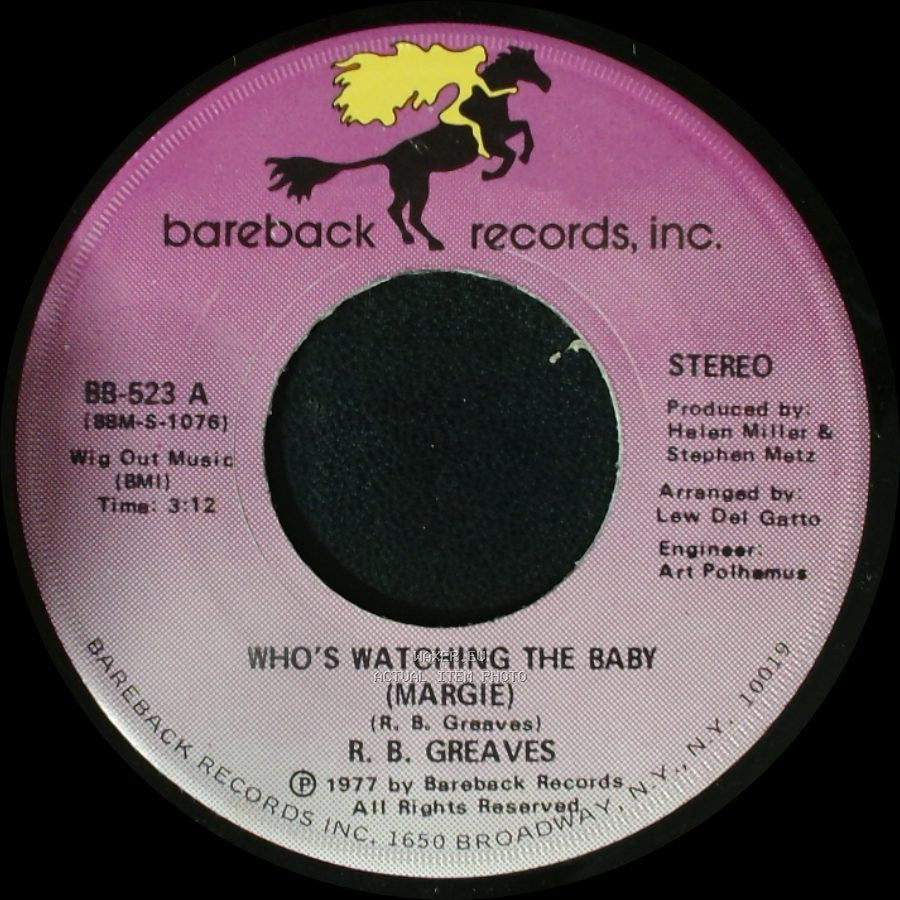 R. B. Greaves - Who's Watching The Baby (Margie) / The Gods Watch It All side A