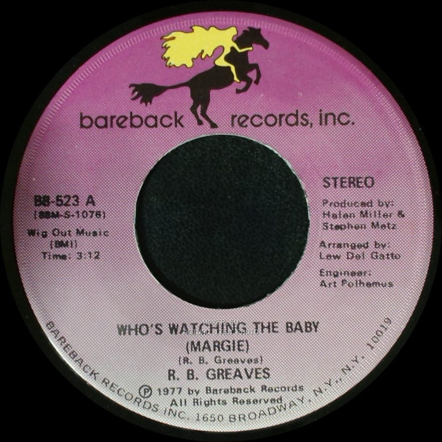 R. B. Greaves - Who's Watching The Baby (Margie) / The Gods Watch It All side A
