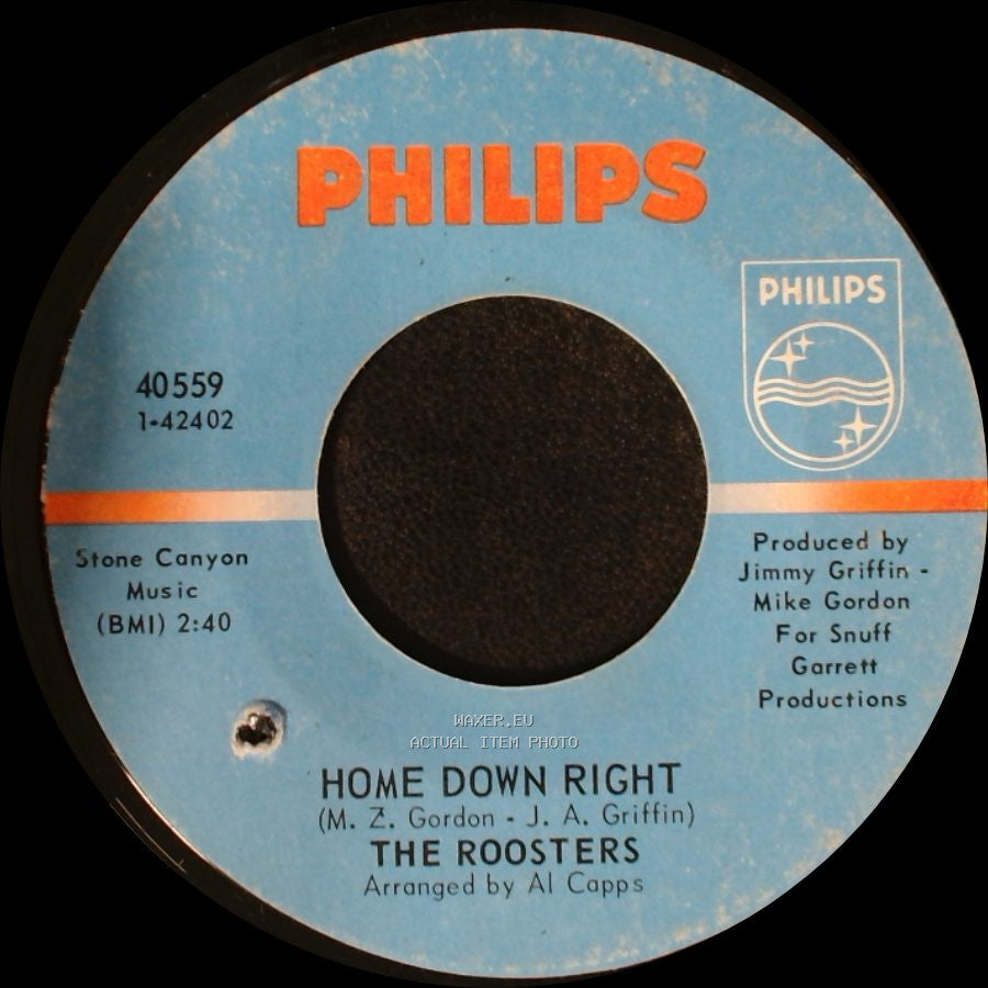 The Roosters - Good, Good Lovin' / Home Down Right side B