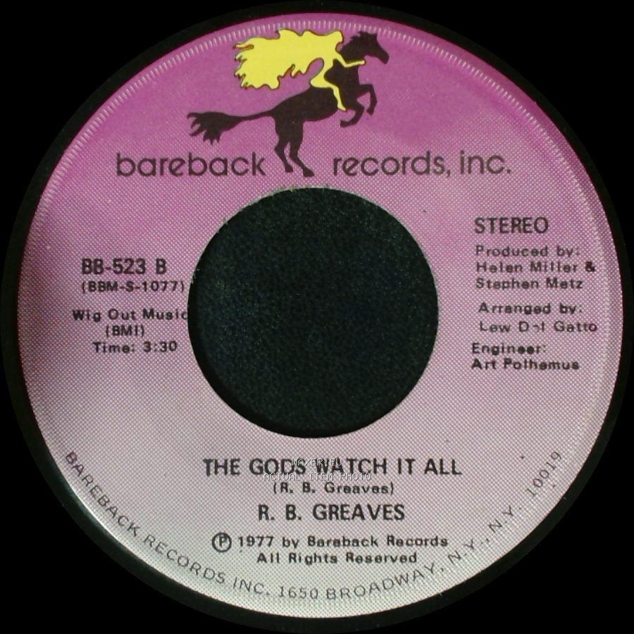 R. B. Greaves - Who's Watching The Baby (Margie) / The Gods Watch It All side A