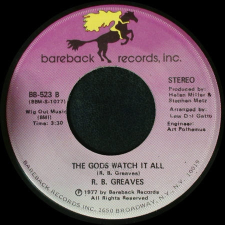 R. B. Greaves - Who's Watching The Baby (Margie) / The Gods Watch It All side A