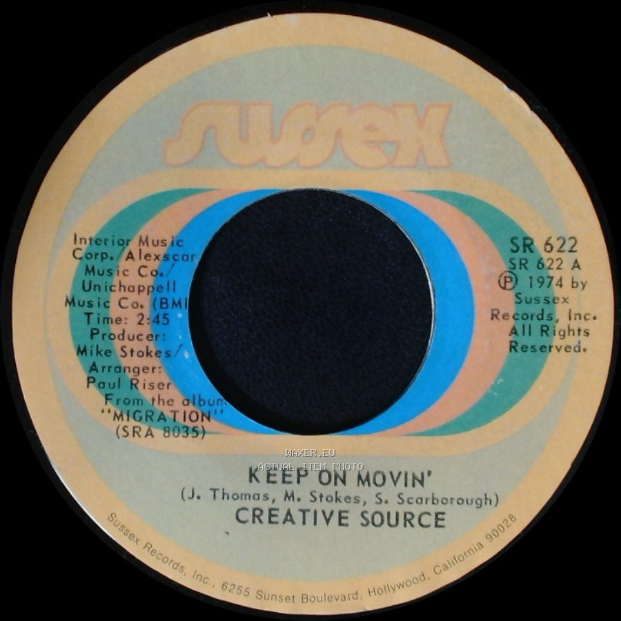 Creative Source - Keep On Movin' / I Just Can't See Myself Without You side A