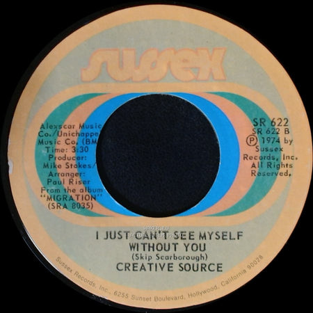 Creative Source - Keep On Movin' / I Just Can't See Myself Without You side B