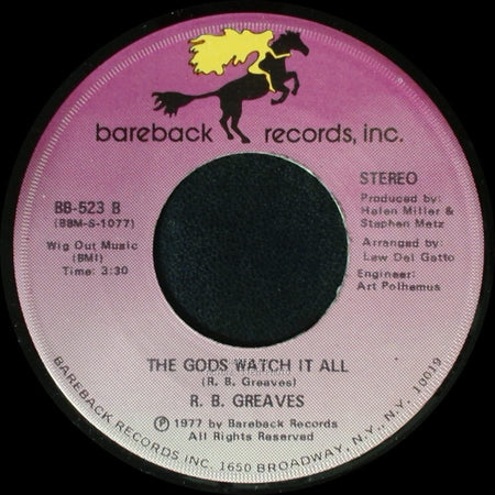 R. B. Greaves - Who's Watching The Baby (Margie) / The Gods Watch It All side A
