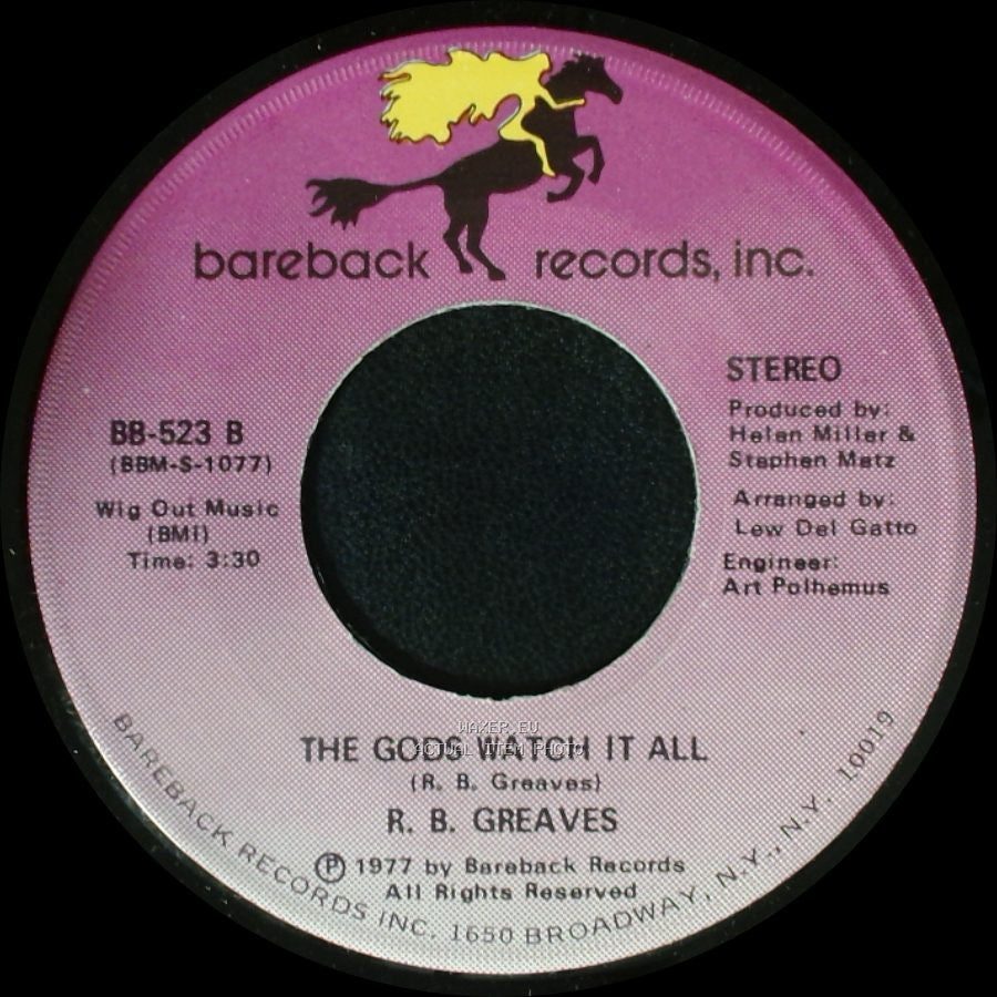 R. B. Greaves - Who's Watching The Baby (Margie) / The Gods Watch It All side A