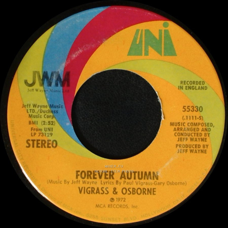 Vigrass & Osborne - Men Of Learning / Forever Autumn side B