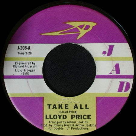 Lloyd Price - Take All / Luv, Luv, Luv side B