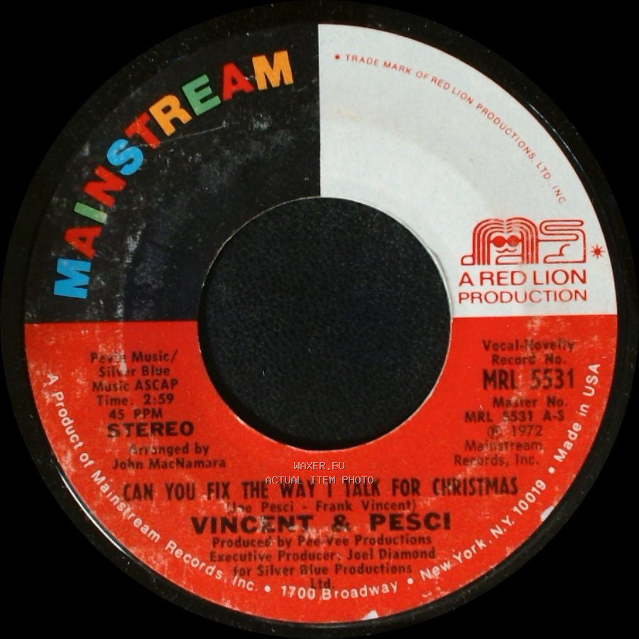 Vincent & Pesci - Can You Fix The Way I Talk For Christmas / Little People Blues side A