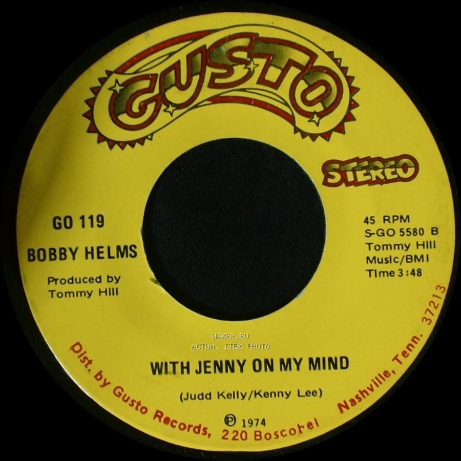Bobby Helms - With Jenny On My Mind / Work Things Out With Annie side A
