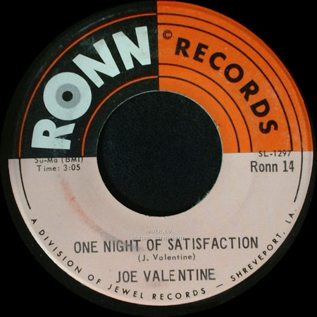 Joe Valentine - I Can't Stand To See You Go / One Night Of Satisfaction side B