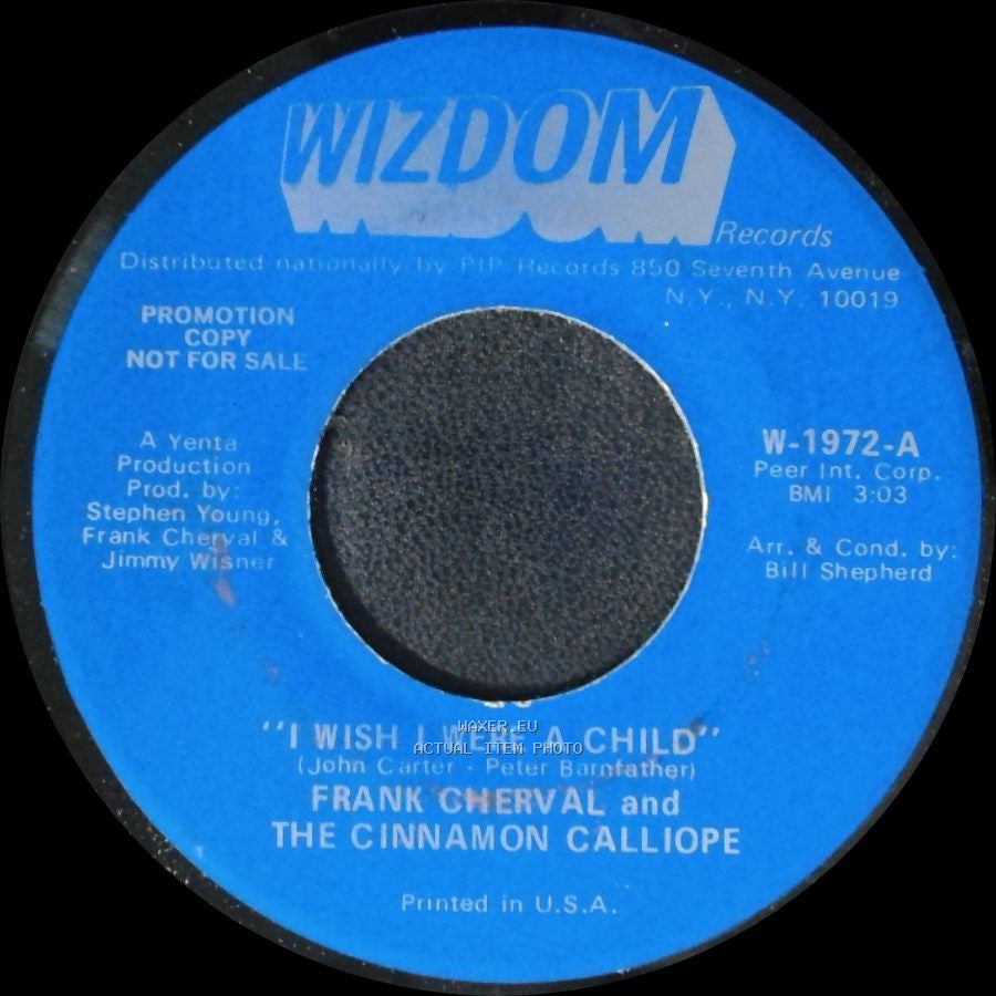Frank Cherval And The Cinnamon Calliope - I Wish I Were A Child / Devils Are Dancing Tonight side B