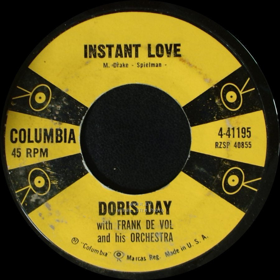 Doris Day With Frank De Vol And His Orchestra - Everybody Loves A Lover / Instant Love side B