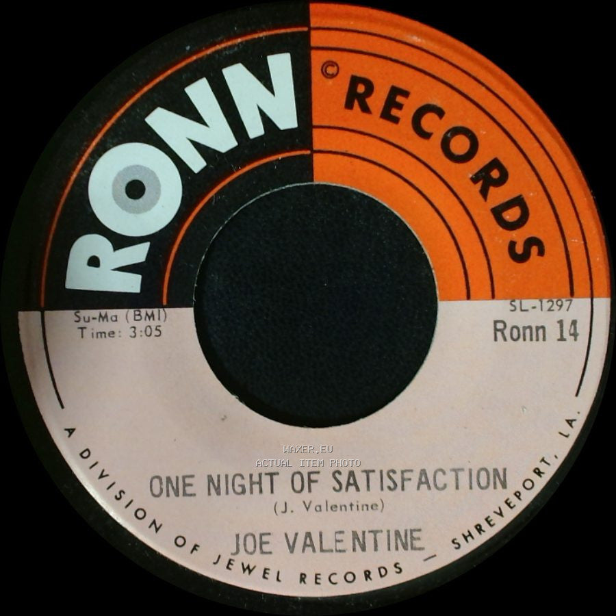 Joe Valentine - One Night Of Satisfaction / I Can't Stand To See You Go side A