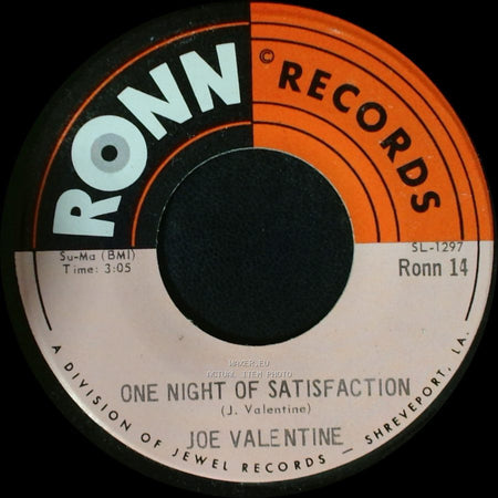 Joe Valentine - One Night Of Satisfaction / I Can't Stand To See You Go side A