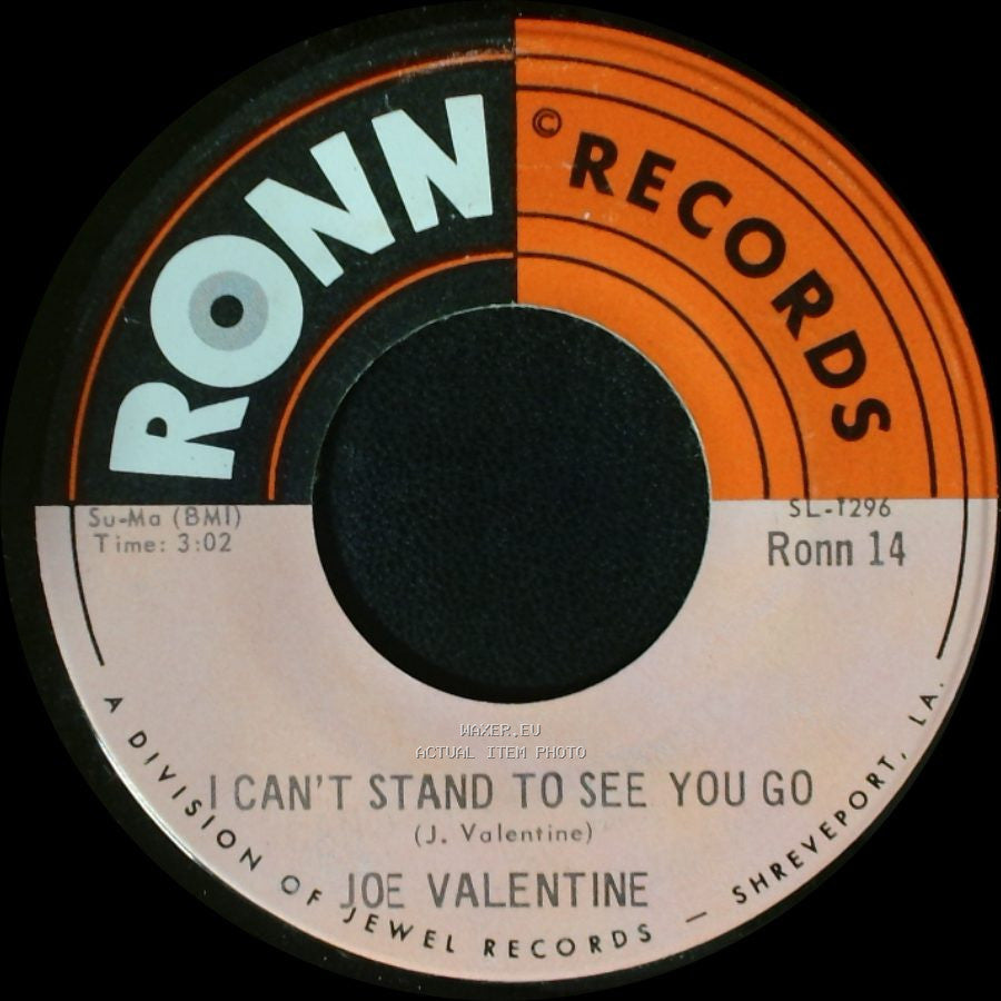 Joe Valentine - One Night Of Satisfaction / I Can't Stand To See You Go side B