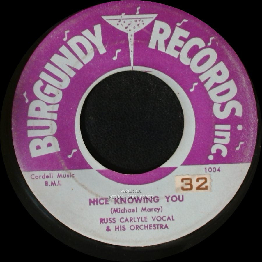 Russ Carlyle & His Orchestra / Russ Carlyle Vocal & His Orchestra - In A Little Spanish Town / Nice Knowing You side B