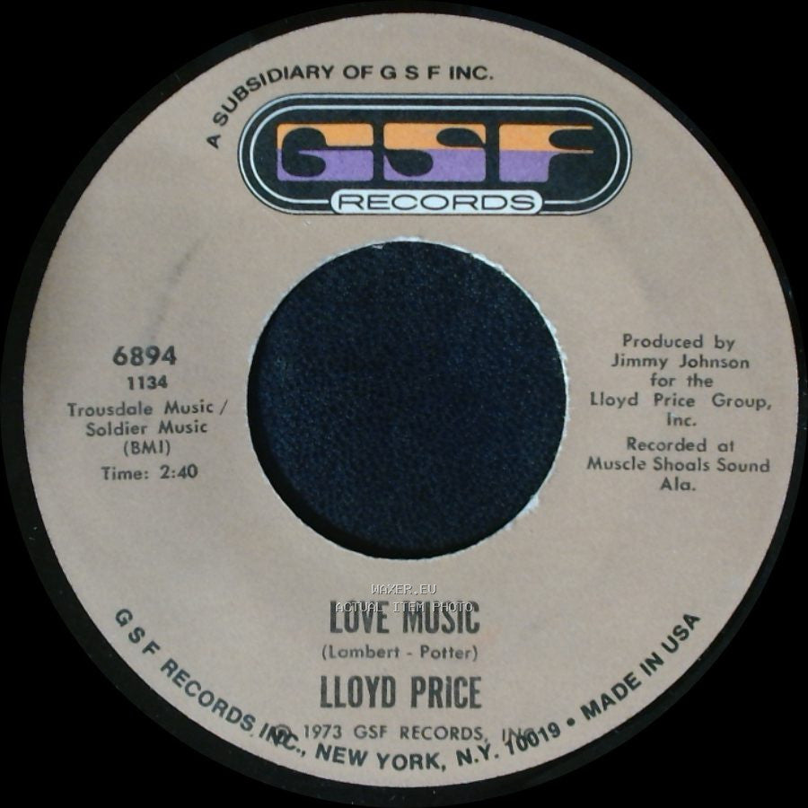 Lloyd Price - Love Music / Just For Baby side A