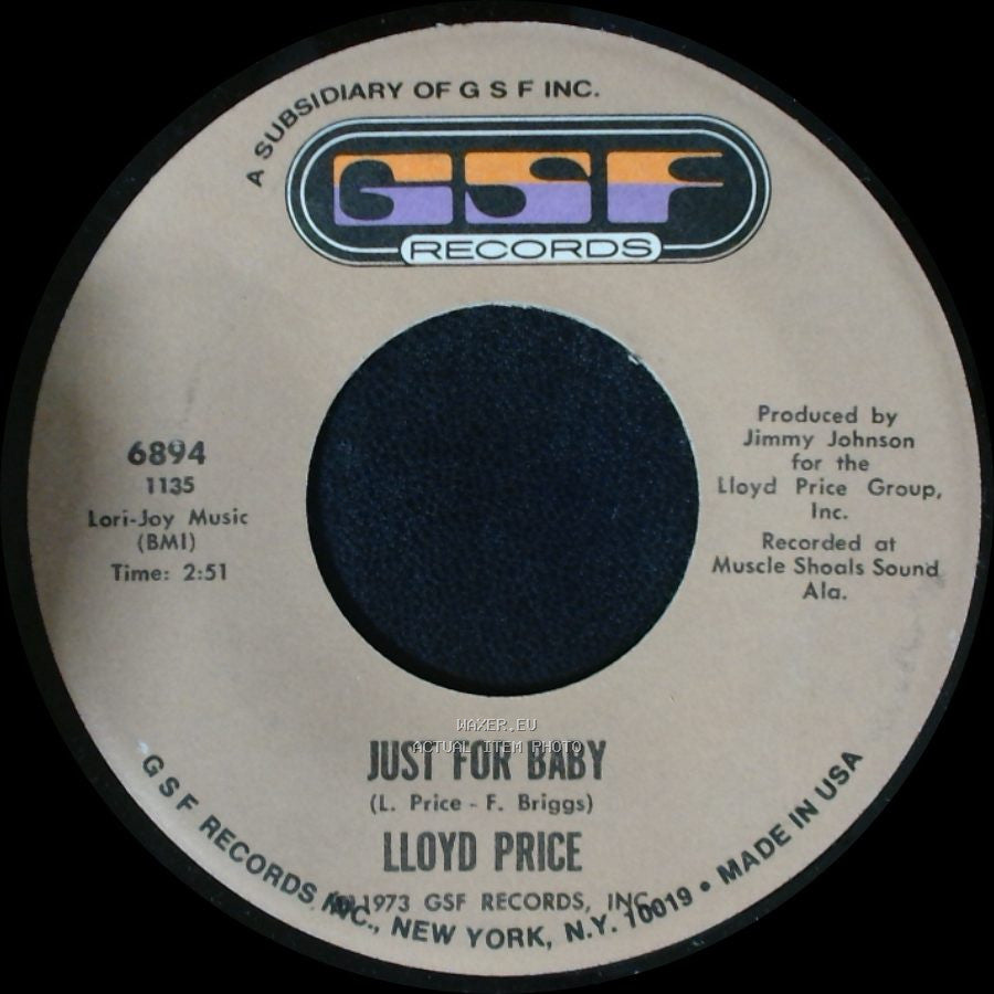 Lloyd Price - Love Music / Just For Baby side B