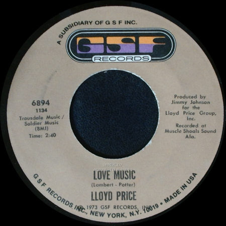 Lloyd Price - Love Music / Just For Baby side A