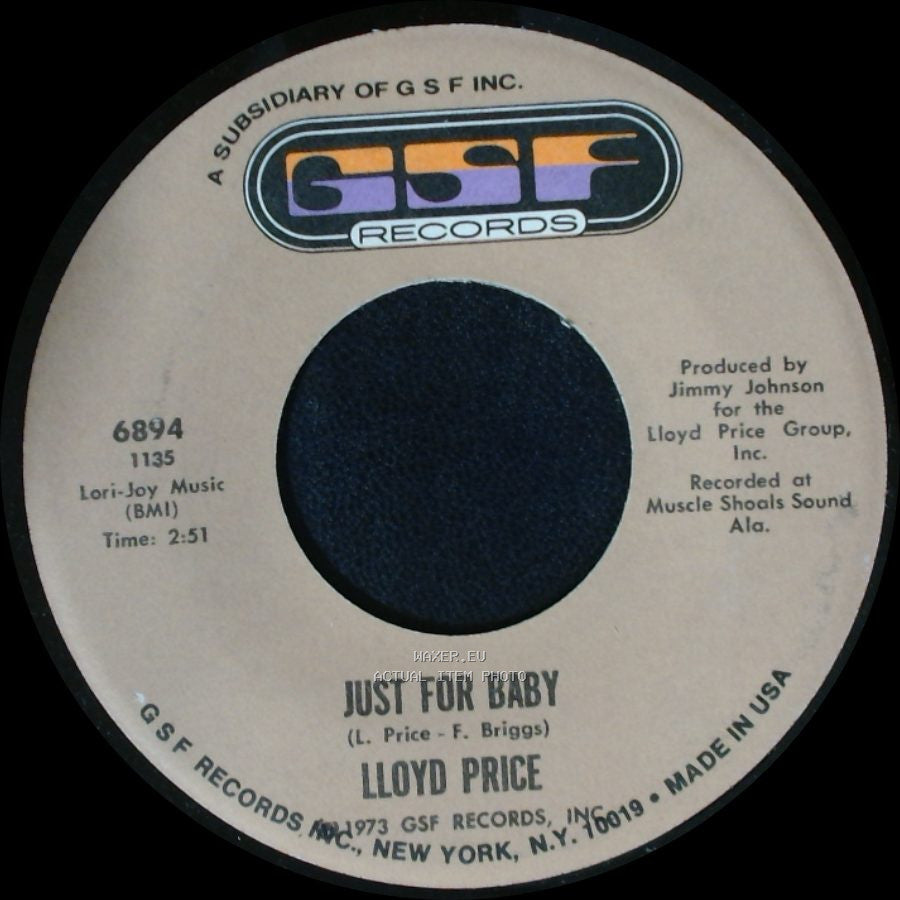 Lloyd Price - Love Music / Just For Baby side B