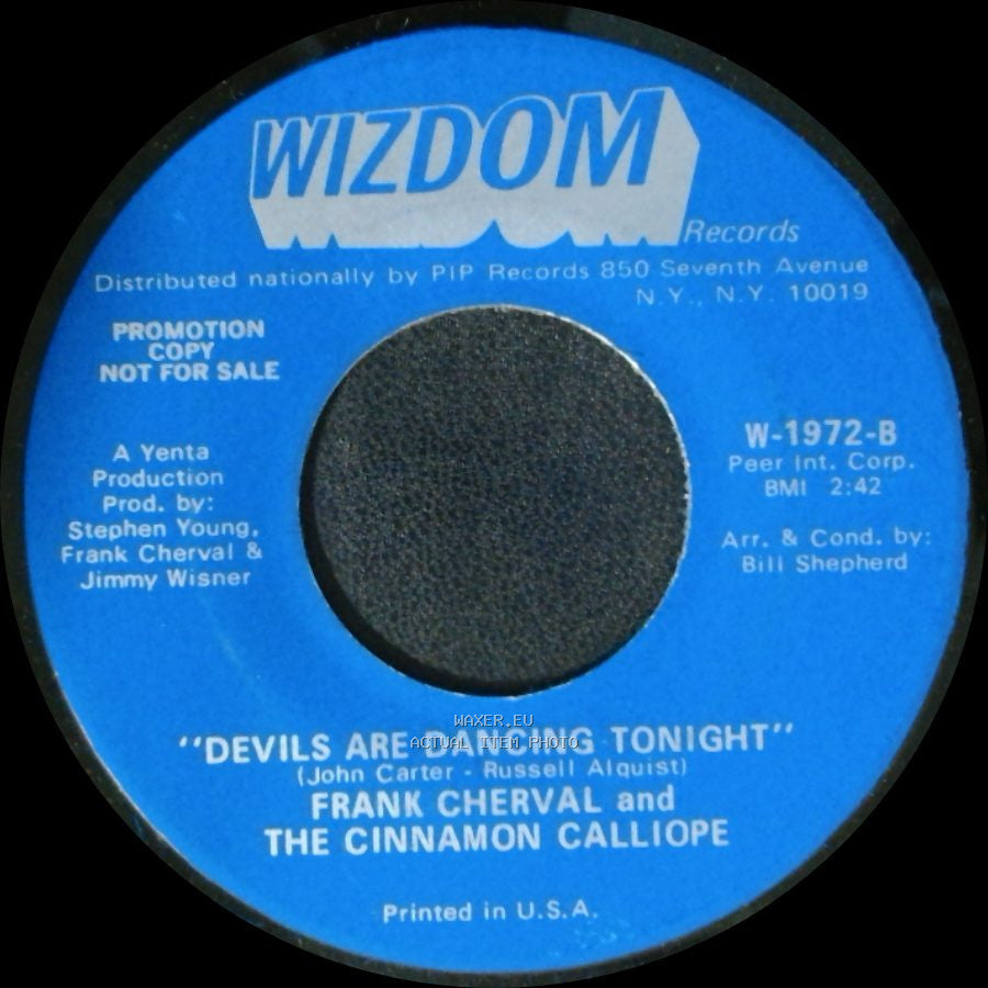 Frank Cherval And The Cinnamon Calliope - I Wish I Were A Child / Devils Are Dancing Tonight side B