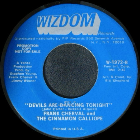 Frank Cherval And The Cinnamon Calliope - I Wish I Were A Child / Devils Are Dancing Tonight side B