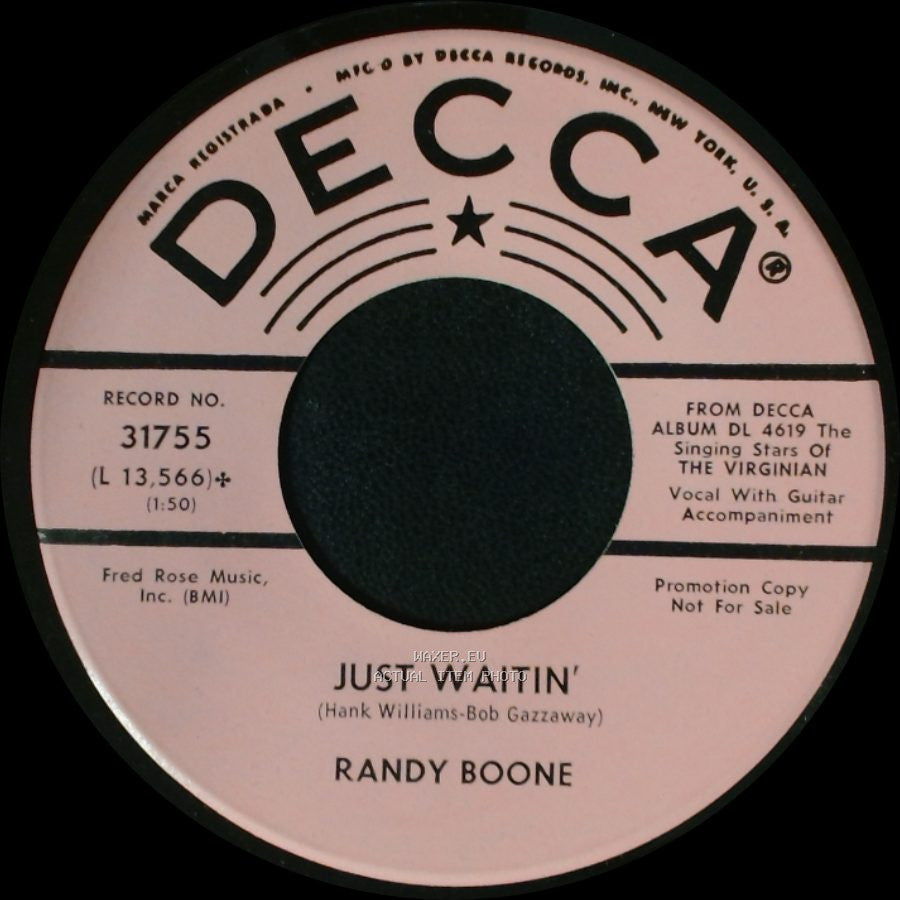 Randy Boone - Just Waitin' / Tennessee Stud side A