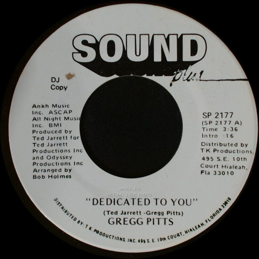 Gregg Pitts - Back To Back / Dedicated To You side A