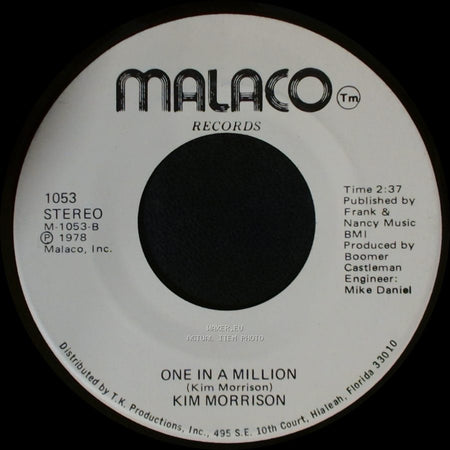 Kim Morrison - Hollywood And Vine / One In A Million side B