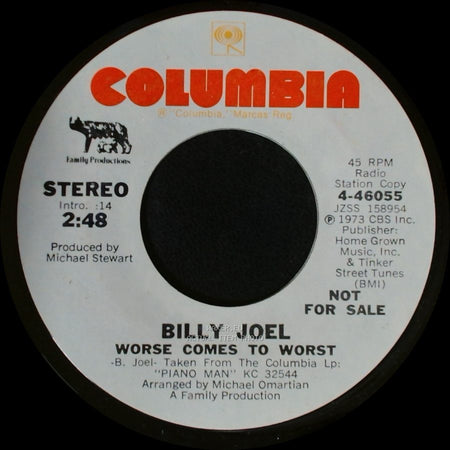 Billy Joel - Worse Comes To Worst / Worse Comes To Worst side A