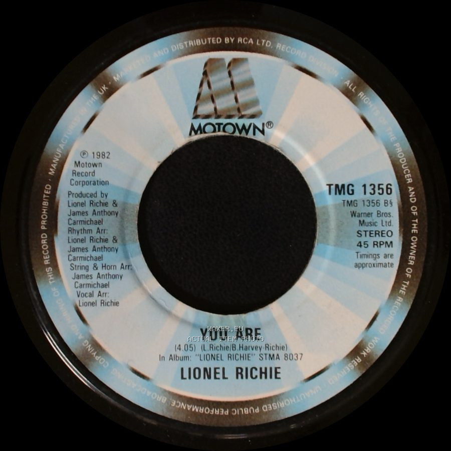 Lionel Richie - Penny Lover / You Are side B