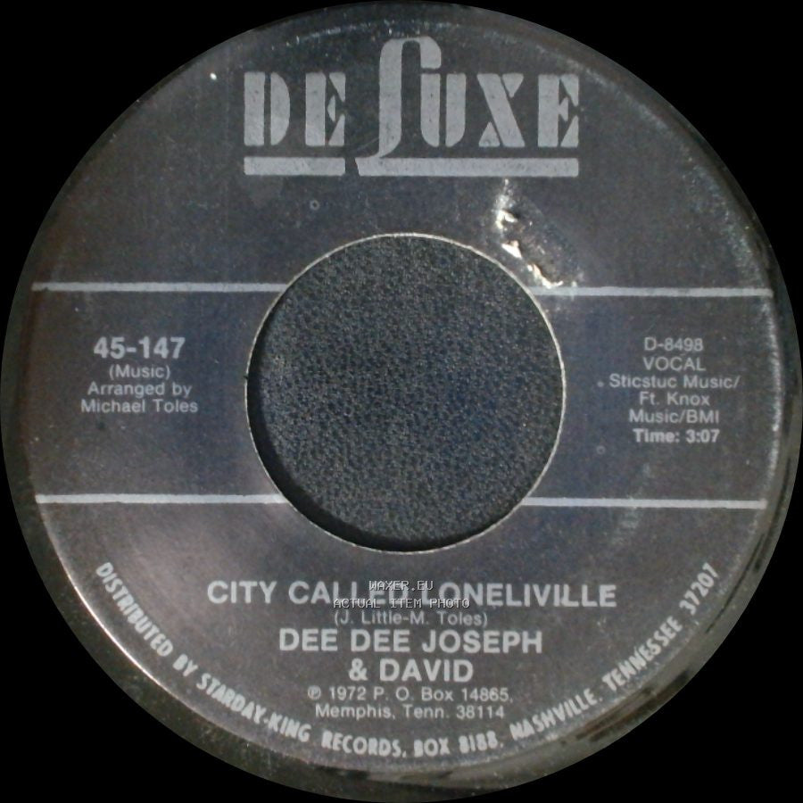 Dee Dee Joseph & David - Devil Made Me Do It / City Called Loneliville side B