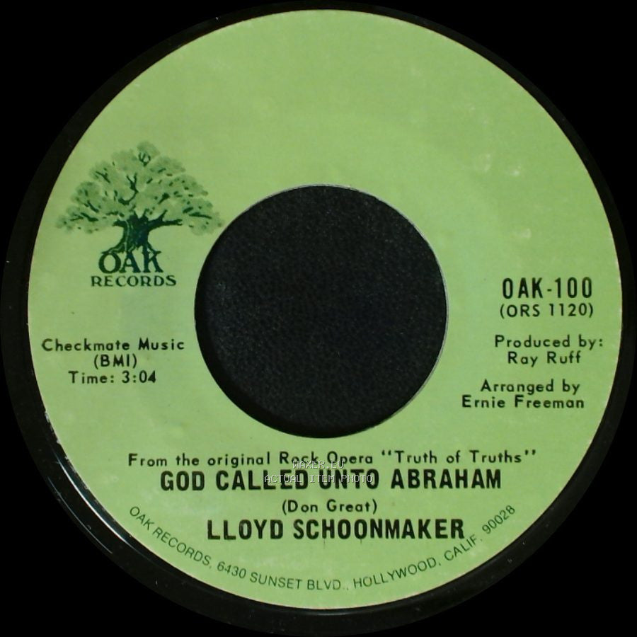 Lloyd Schoonmaker - He Will Come Again / God Called Unto Abraham side B