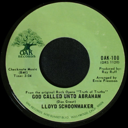 Lloyd Schoonmaker - He Will Come Again / God Called Unto Abraham side B