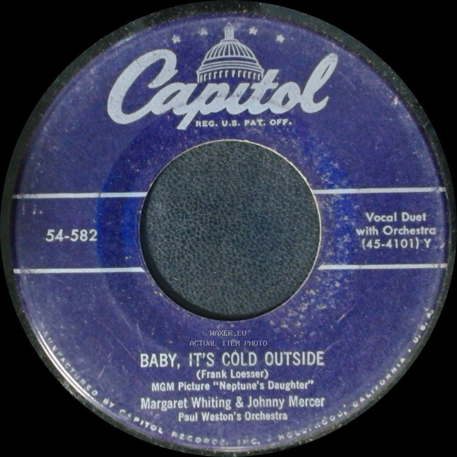 Margaret Whiting & Johnny Mercer - I Never Heard You Say / Baby, It's Cold Outside side B