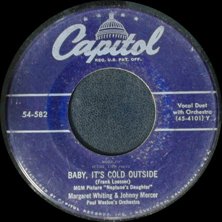 Margaret Whiting & Johnny Mercer - I Never Heard You Say / Baby, It's Cold Outside side B