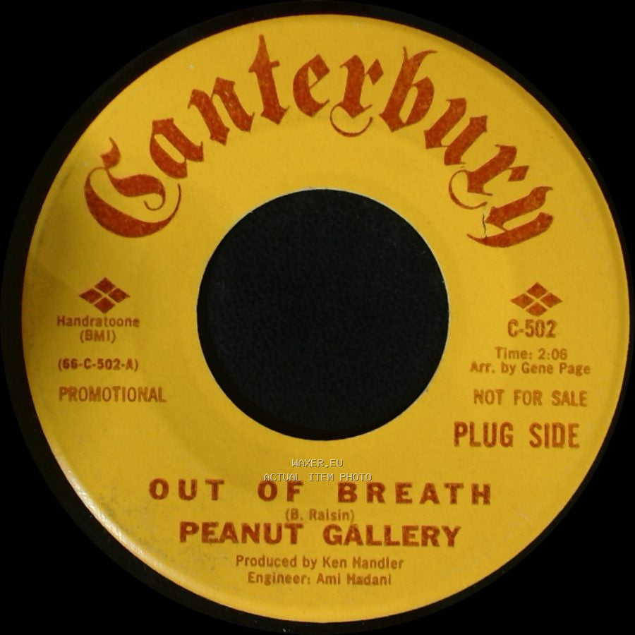 Peanut Gallery - Out Of Breath / Summer's Over side A