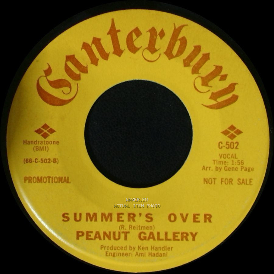 Peanut Gallery - Out Of Breath / Summer's Over side B