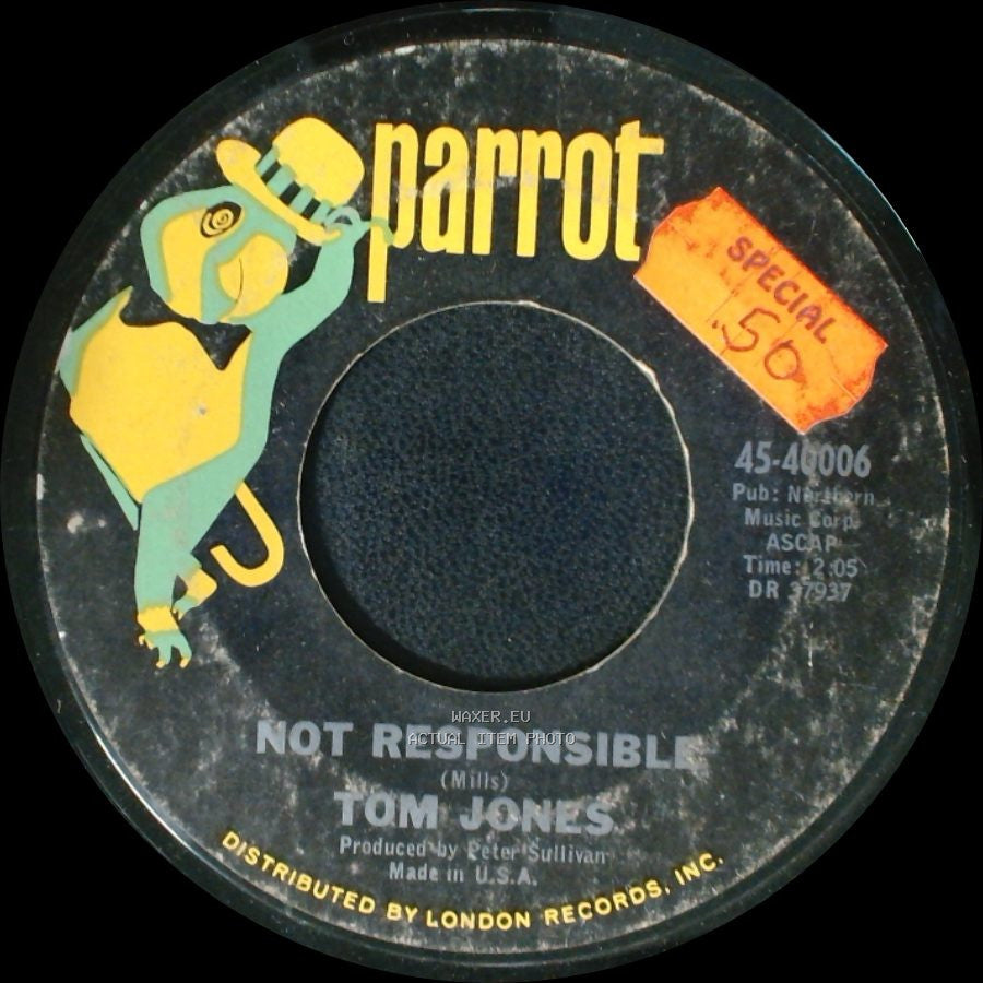 Tom Jones - Not Responsible / Once There Was A Time side A